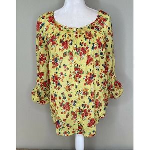 9-HIS STCL Anthropologie Floral Button Up Blouse 6